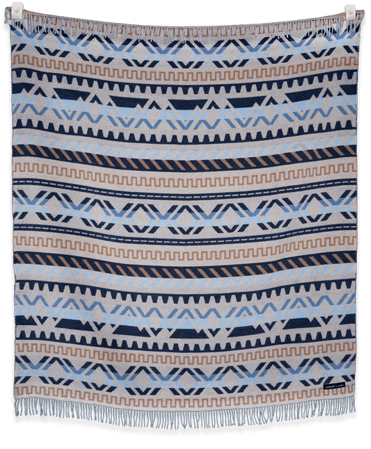 Sackcloth and Ashes Ridgeline Alps Recycled Wool Throw Blanket
