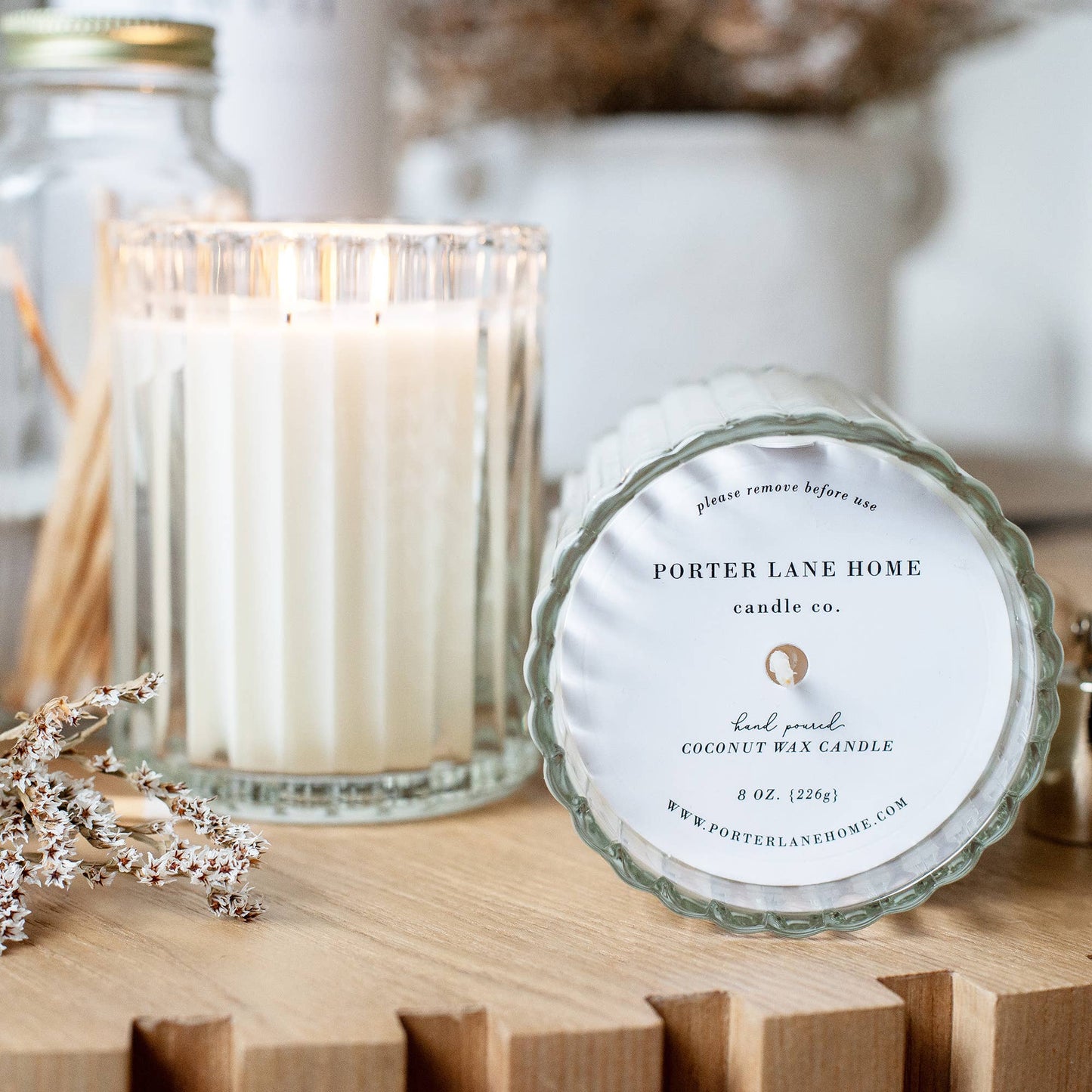 GRACE | Sea Salt + Sage Fluted Coconut Wax Candle