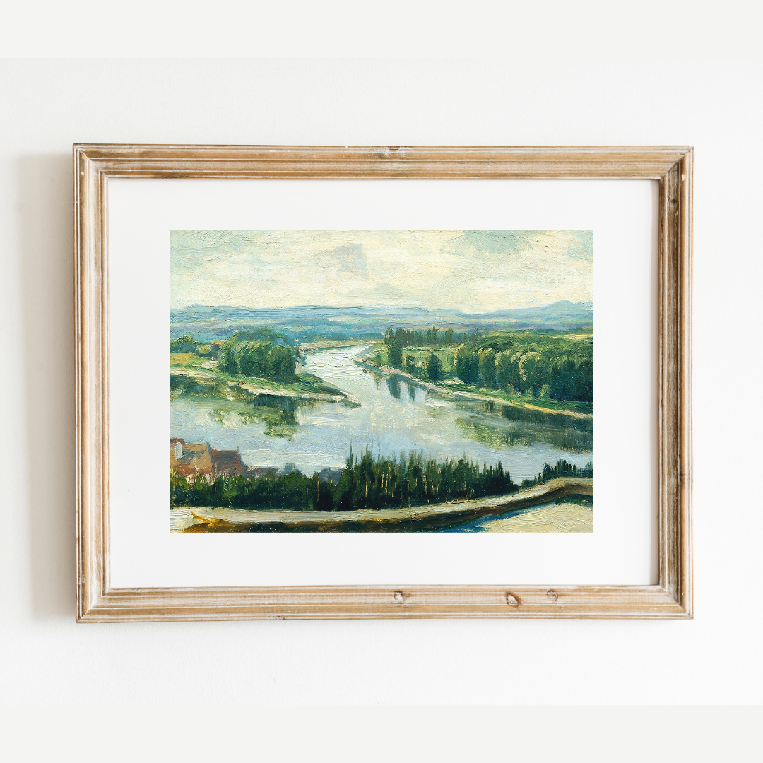 Valley River Landscape Art Print