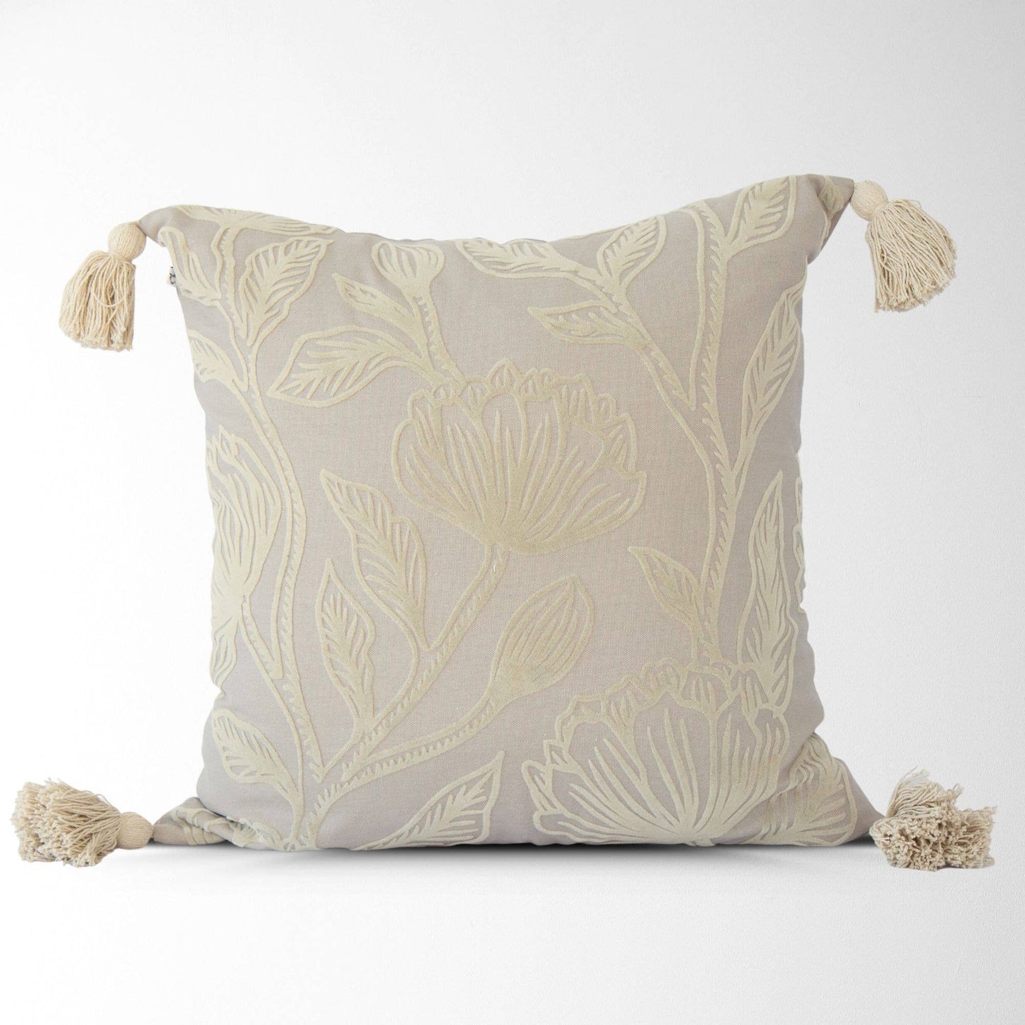 Diana Embroidered Vintage Floral Pillow Cover