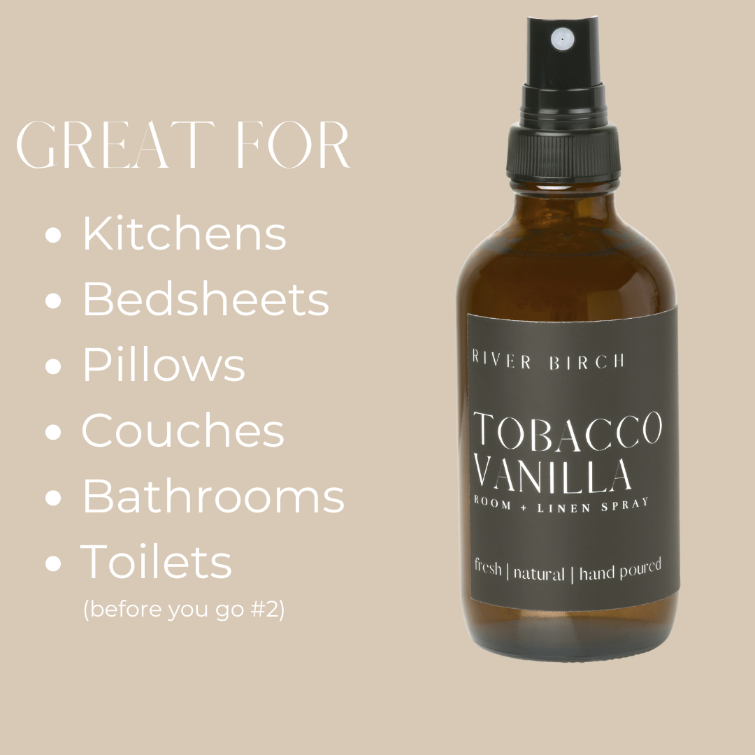 Tobacco Vanilla - 4 oz Amber Glass Room + Linen Spray