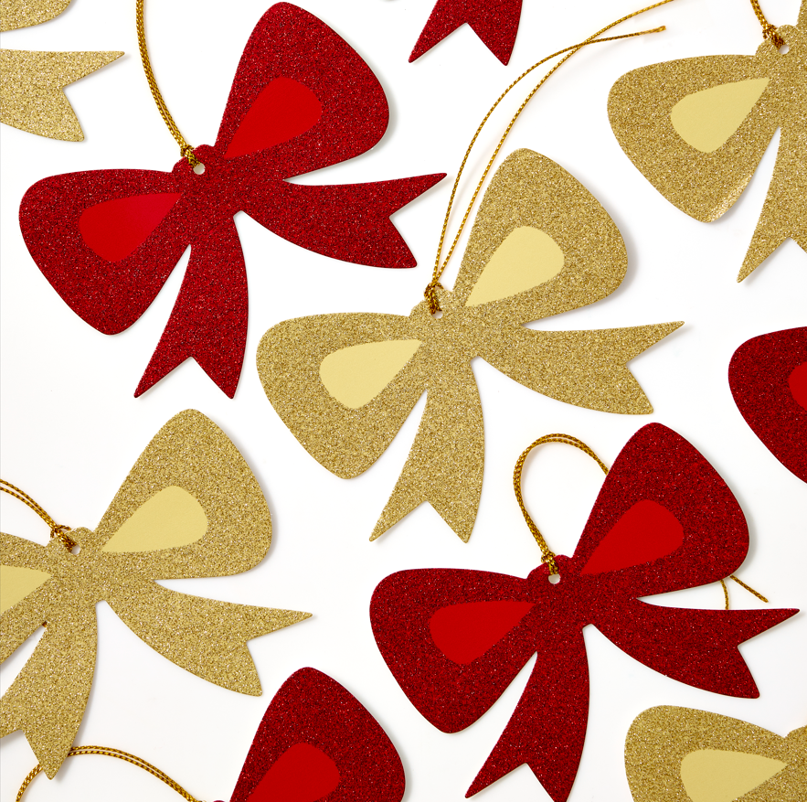 Paper Source Gold & Red Bow Gift Tags