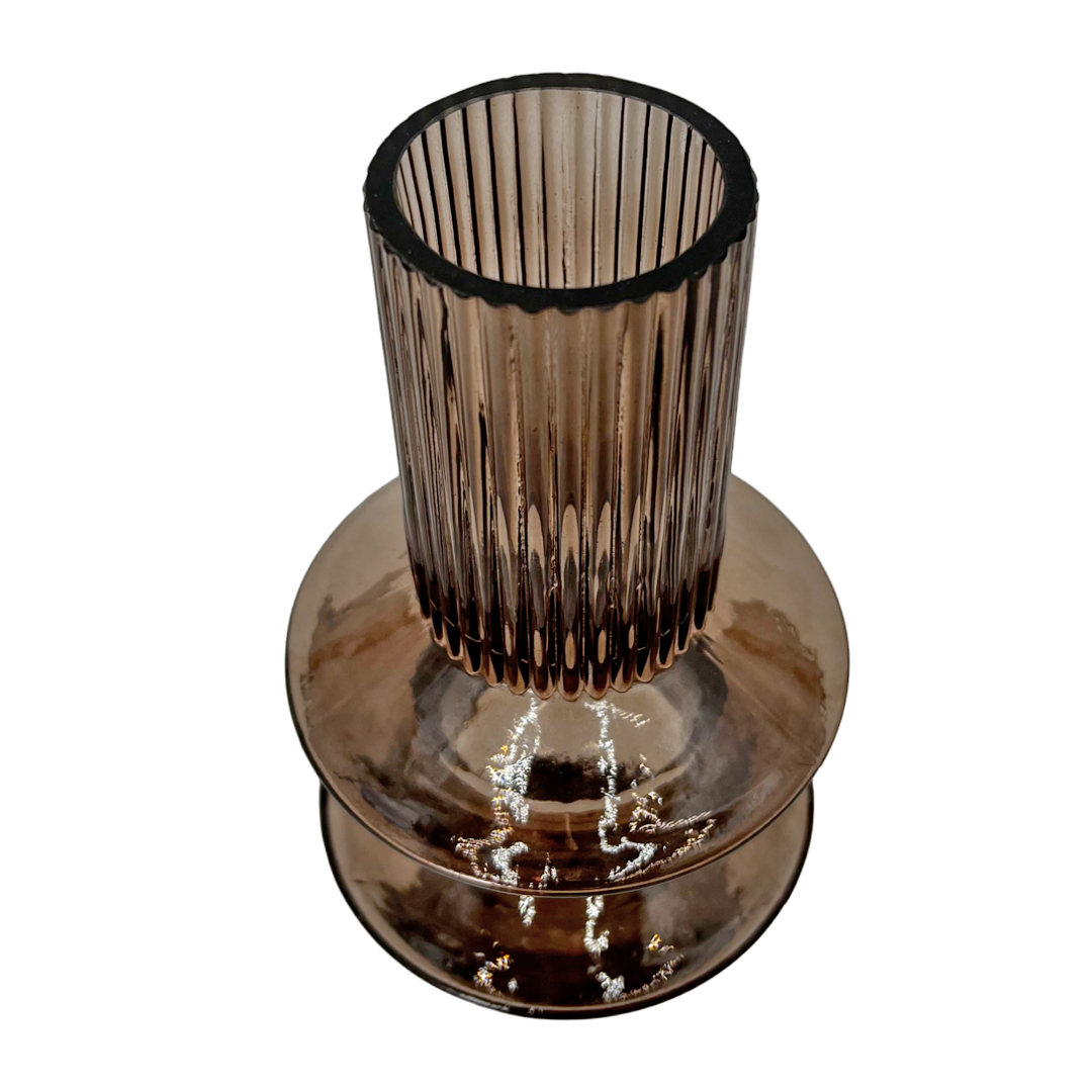 Decorative Brown Modern Handmade Glass Flower Vase