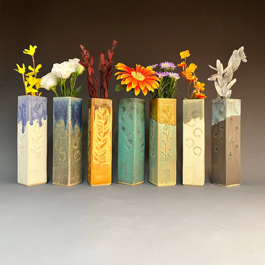 Macone Clay / Spooner Creek Tall Square Bud Vase