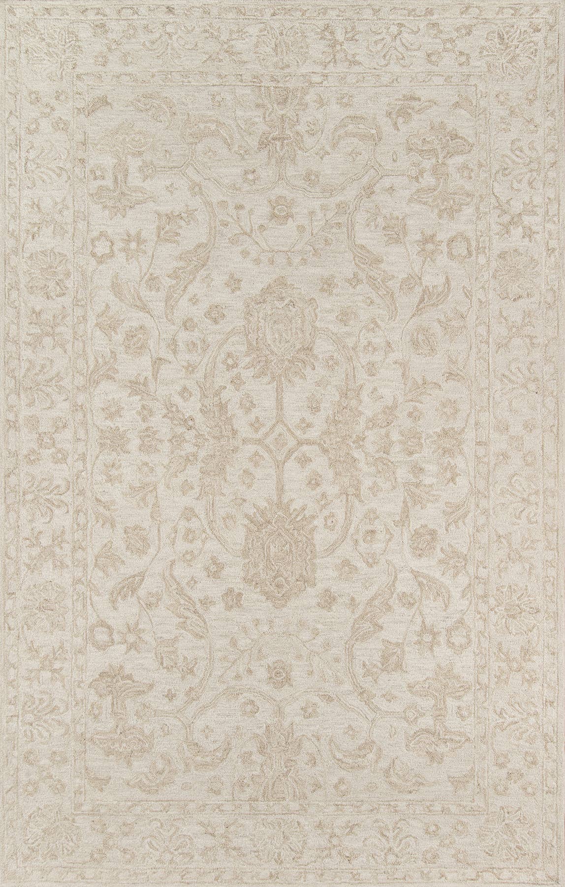 Momeni Cosette Beige Oriental Area Rug 100% wool fireplace hearth