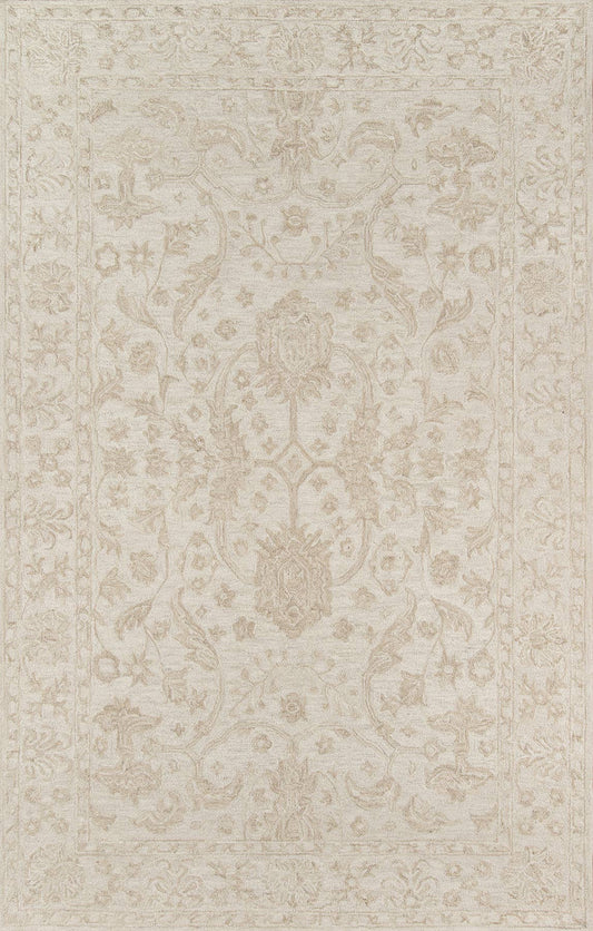 Momeni Cosette Beige Oriental Area Rug 100% wool fireplace hearth