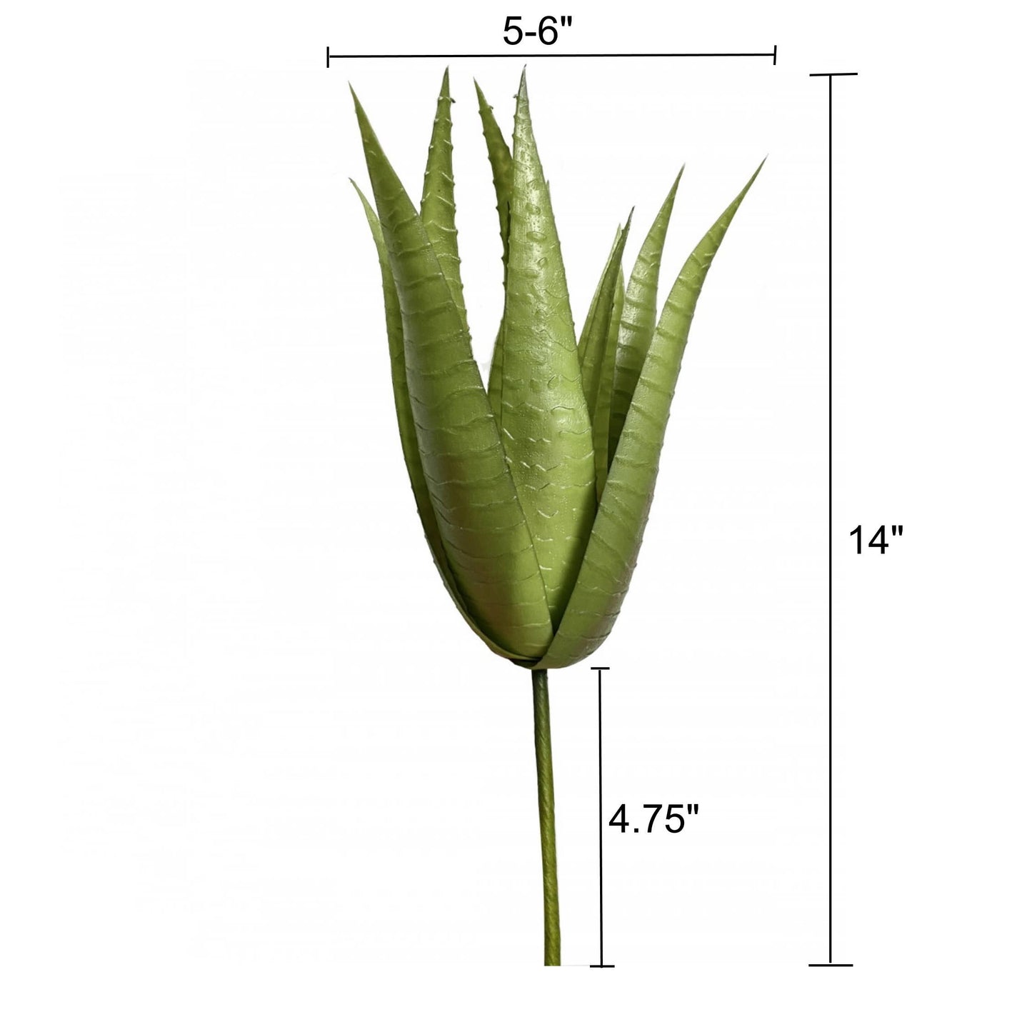 14" Artificial faux Aloe Vera Succulent Stem