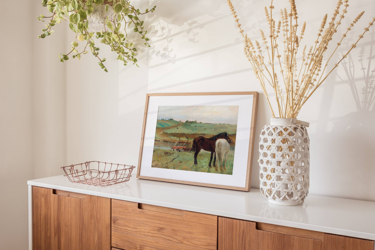 Vintage Western Horse Painting  | Desert Wall Art