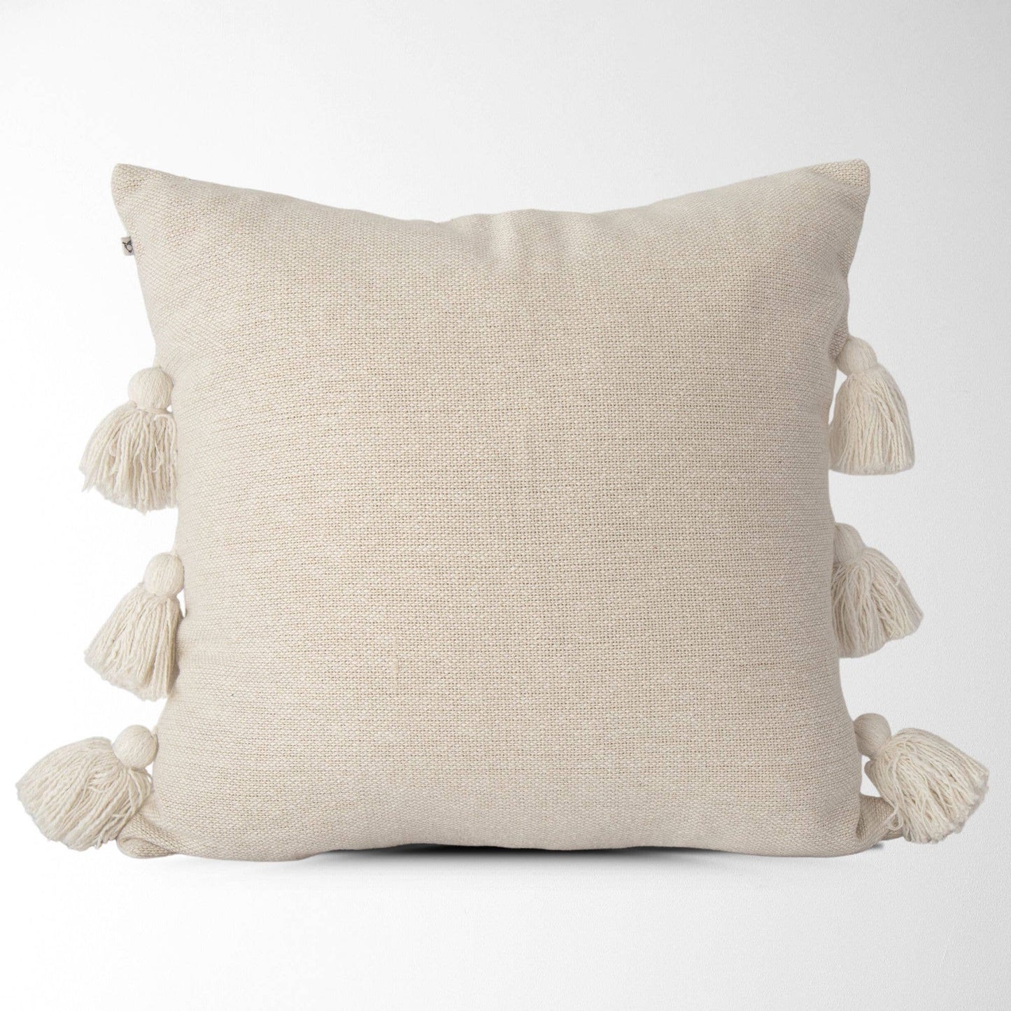 Coraline Textured Pillow Cover with Side Tassels