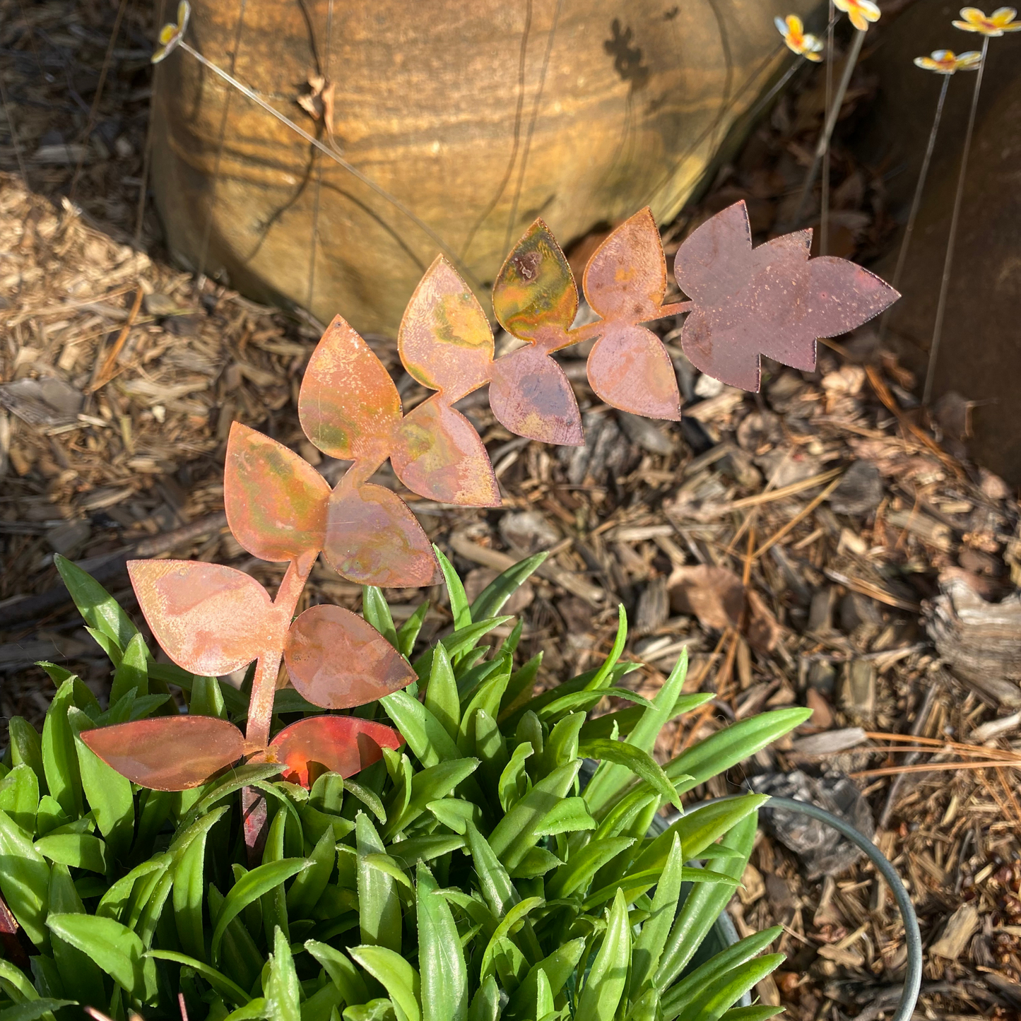 Medium Copper Fern Frond (teardrop)