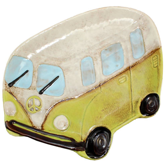 Peace Van Ceramic Plate Vw Bus