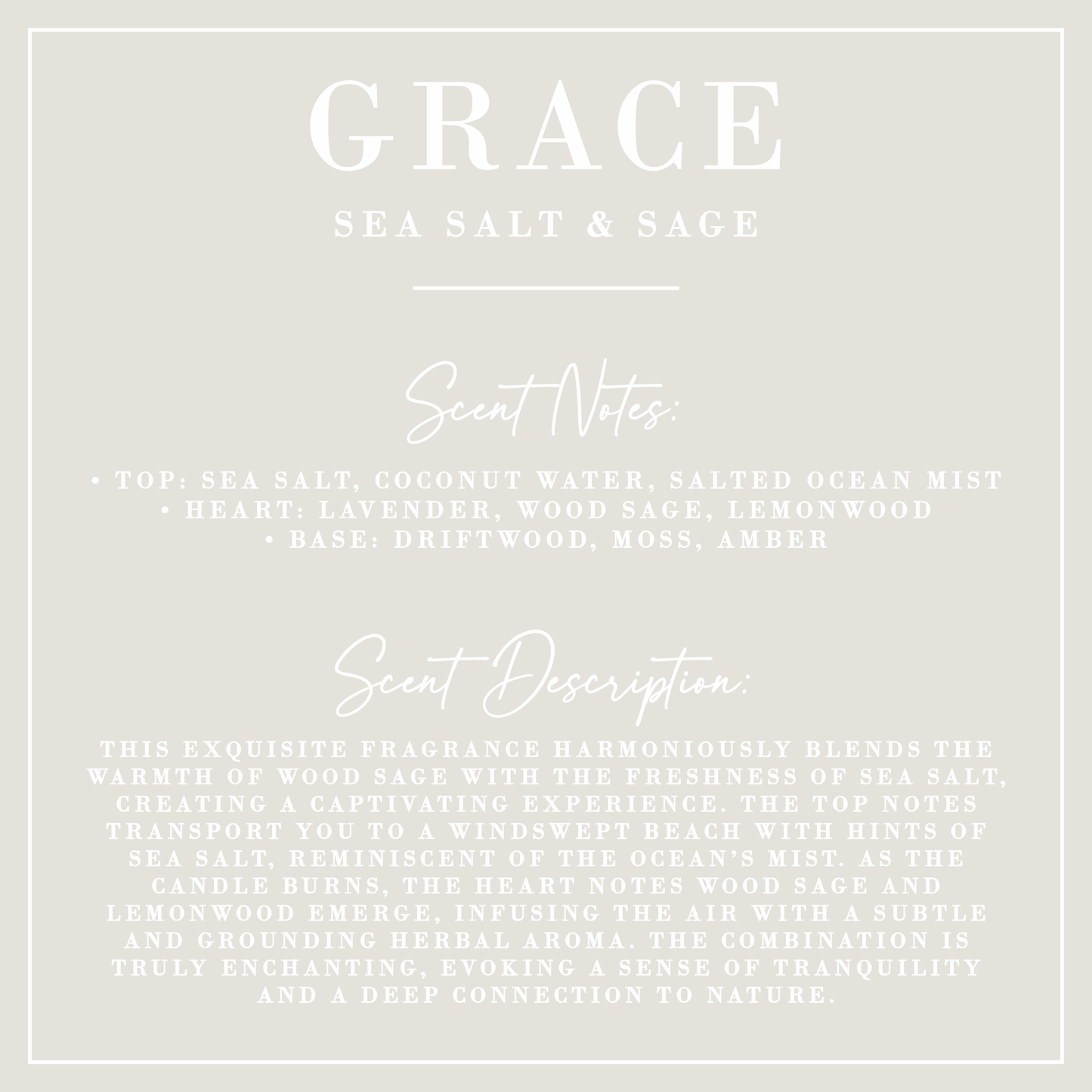 GRACE | Sea Salt + Sage Fluted Coconut Wax Candle