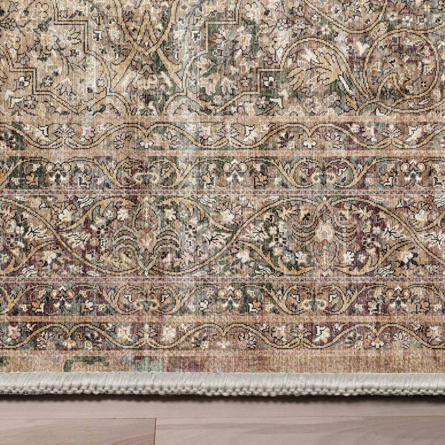 Juliette Vintage Persian Oriental Beige Flat-Weave Rug