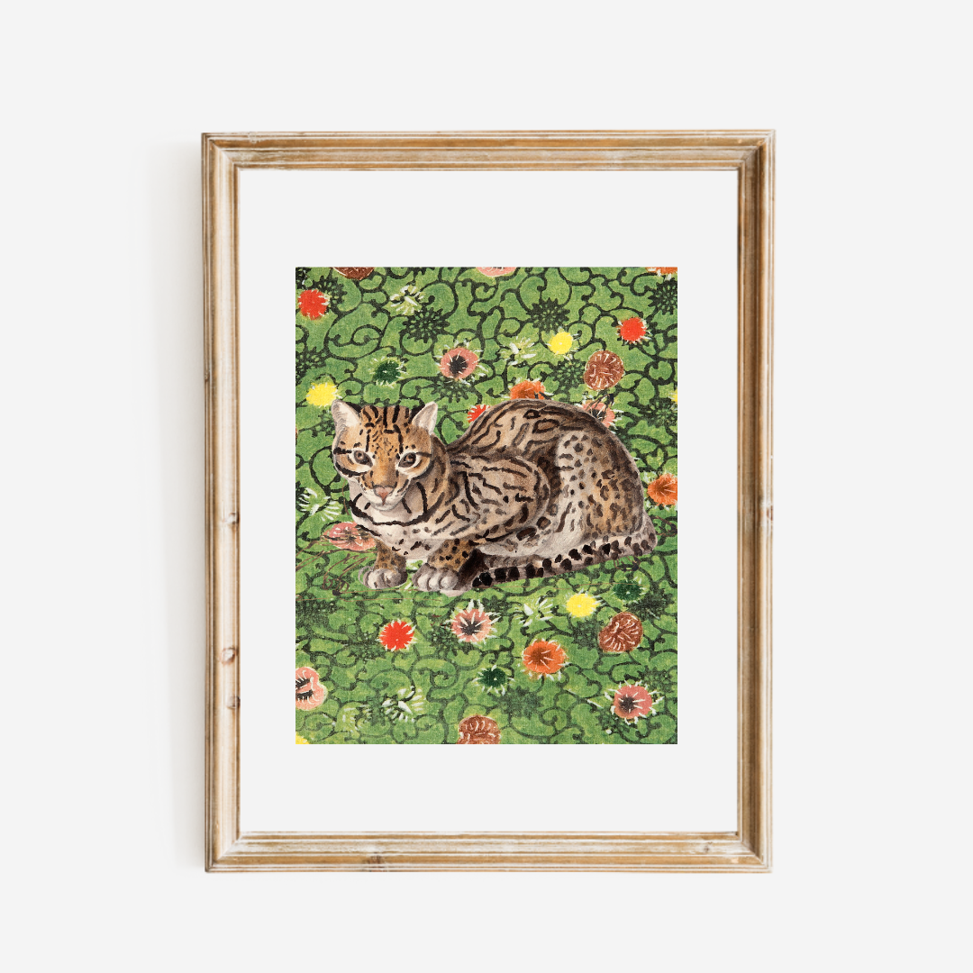 Textile Leopard Art Print