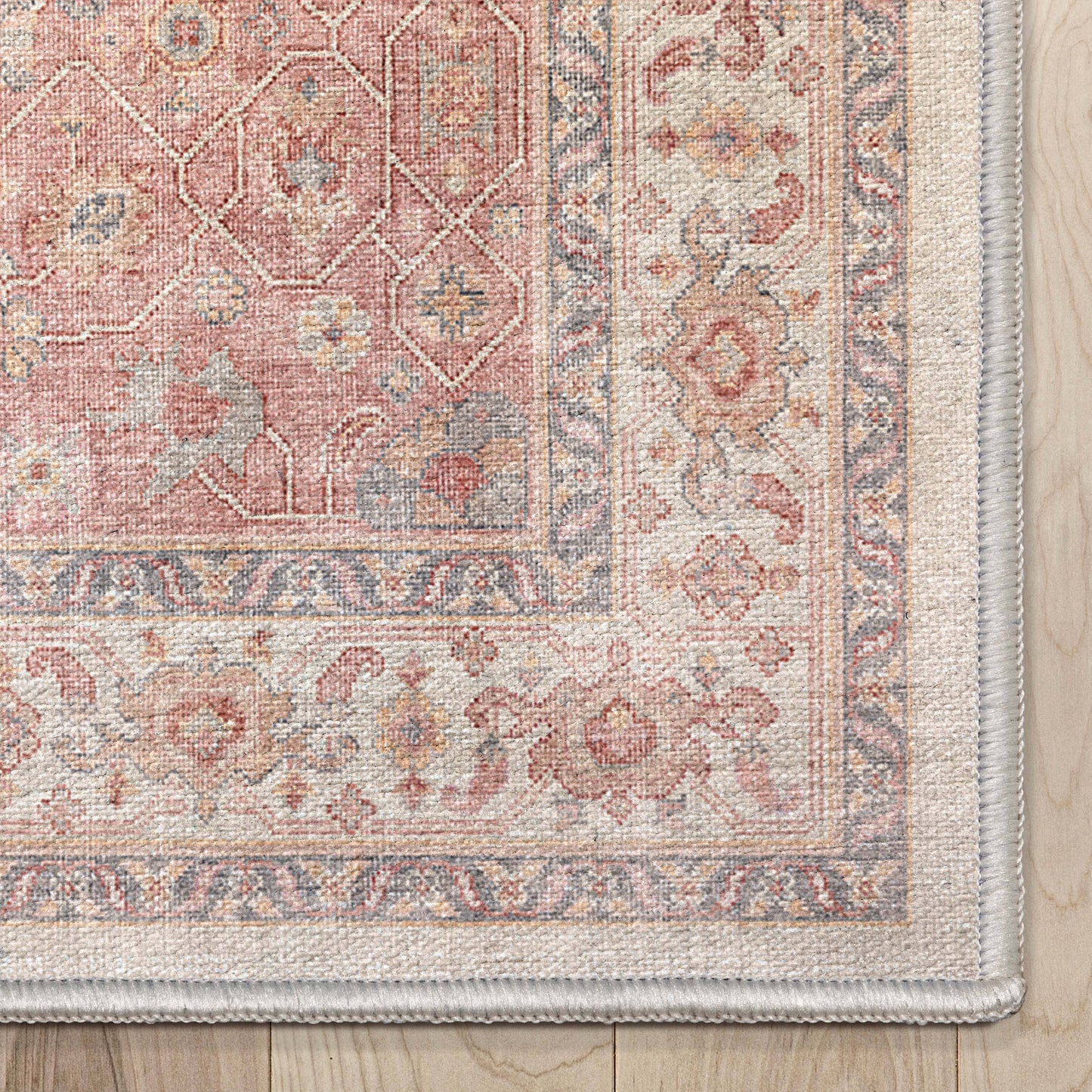 San Marino Vintage Oriental Botanical Flat-Weave Rug