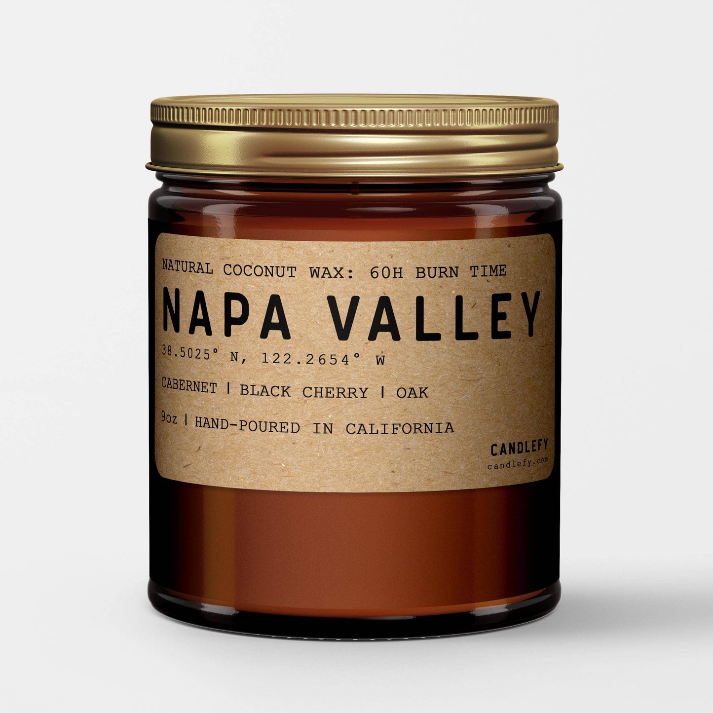 Napa Valley California Wine Candle Natural Coconut Soy Wax