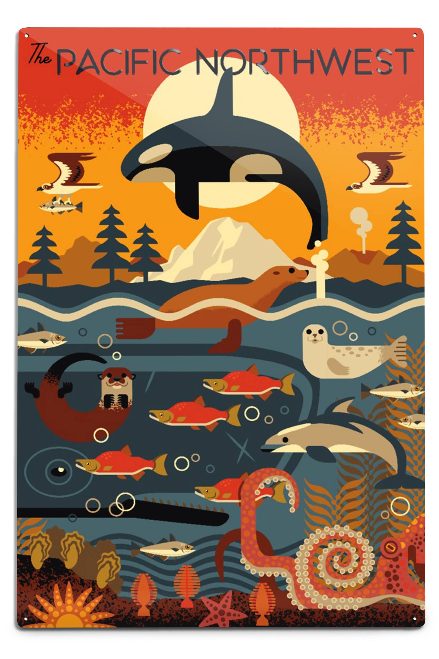 Pacific Northwest, Marine Animals Wall Decor (9 Options)