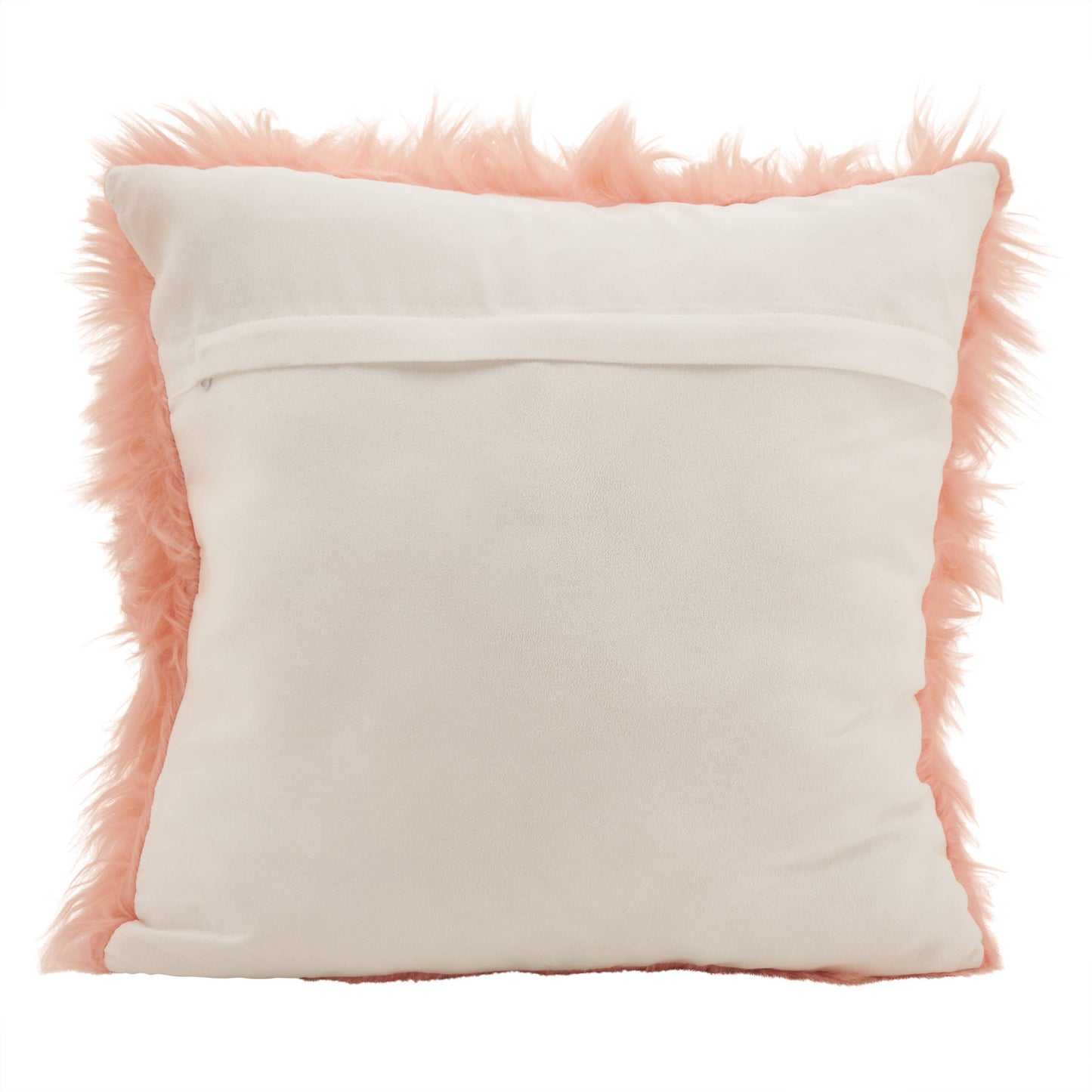 Long Hair Faux Fur Pillow - Poly Filled Natural/wheat color