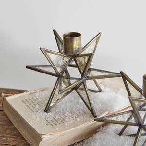 Moravian Star Taper Candle Holder - Box of 2