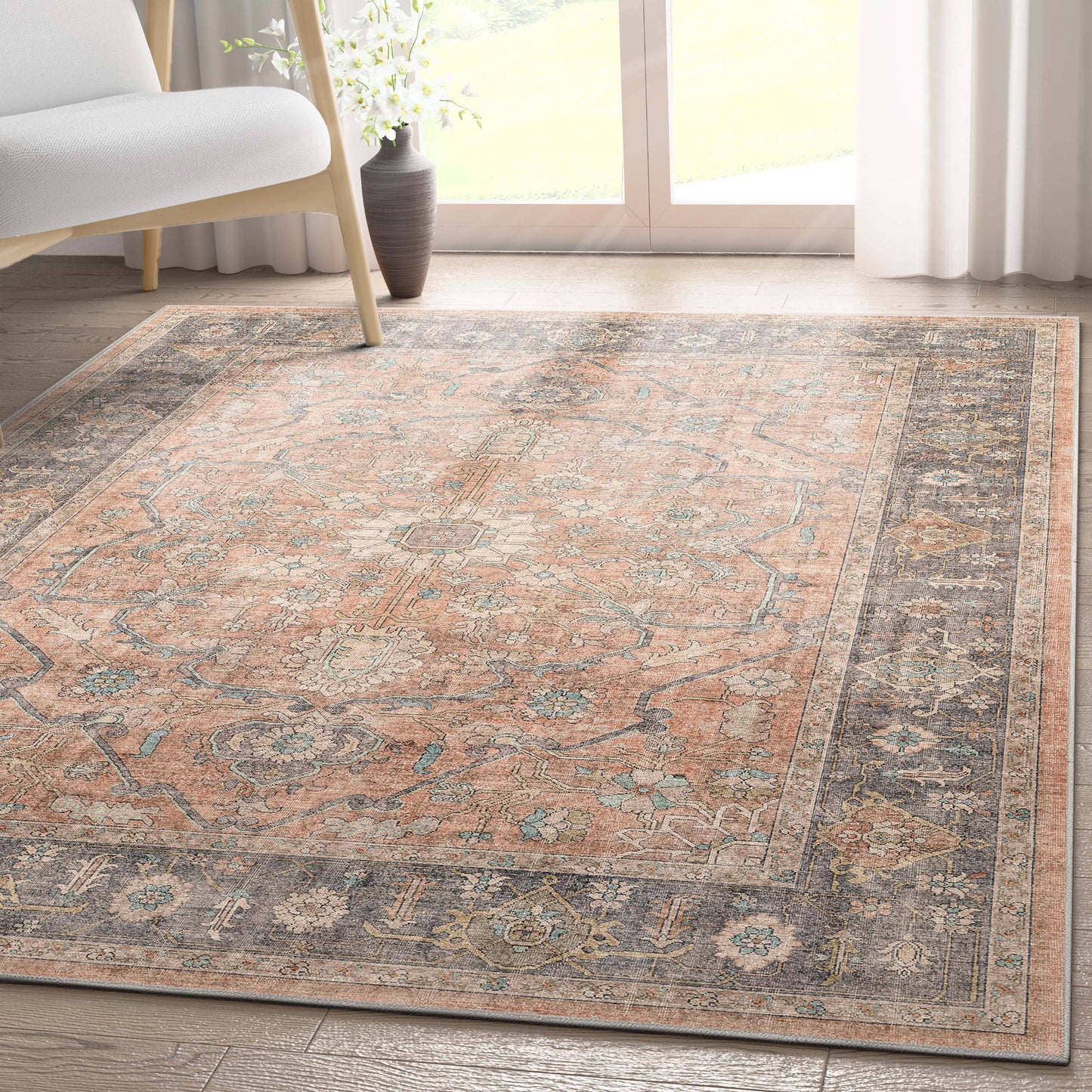 Antigua Vintage Persian Oriental Flat-Weave Rug