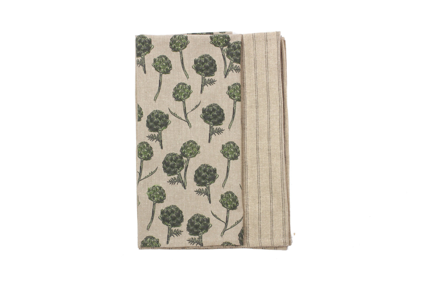 Tea Towel set Artichoke Burnt Olive