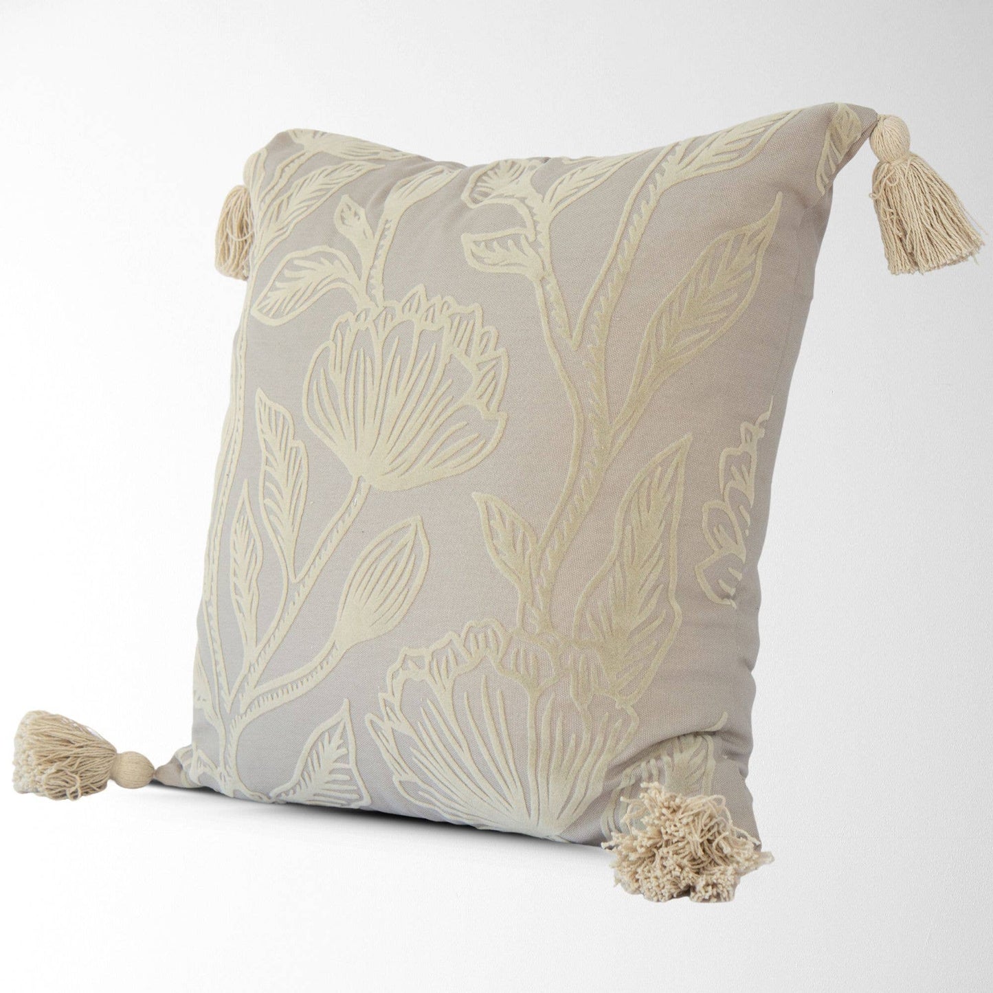 Diana Embroidered Vintage Floral Pillow Cover