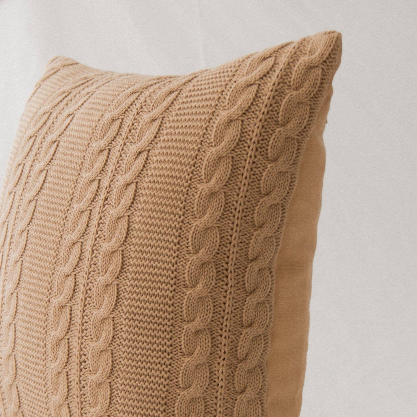 Luna Cable Knit Cotton Pillow Cover