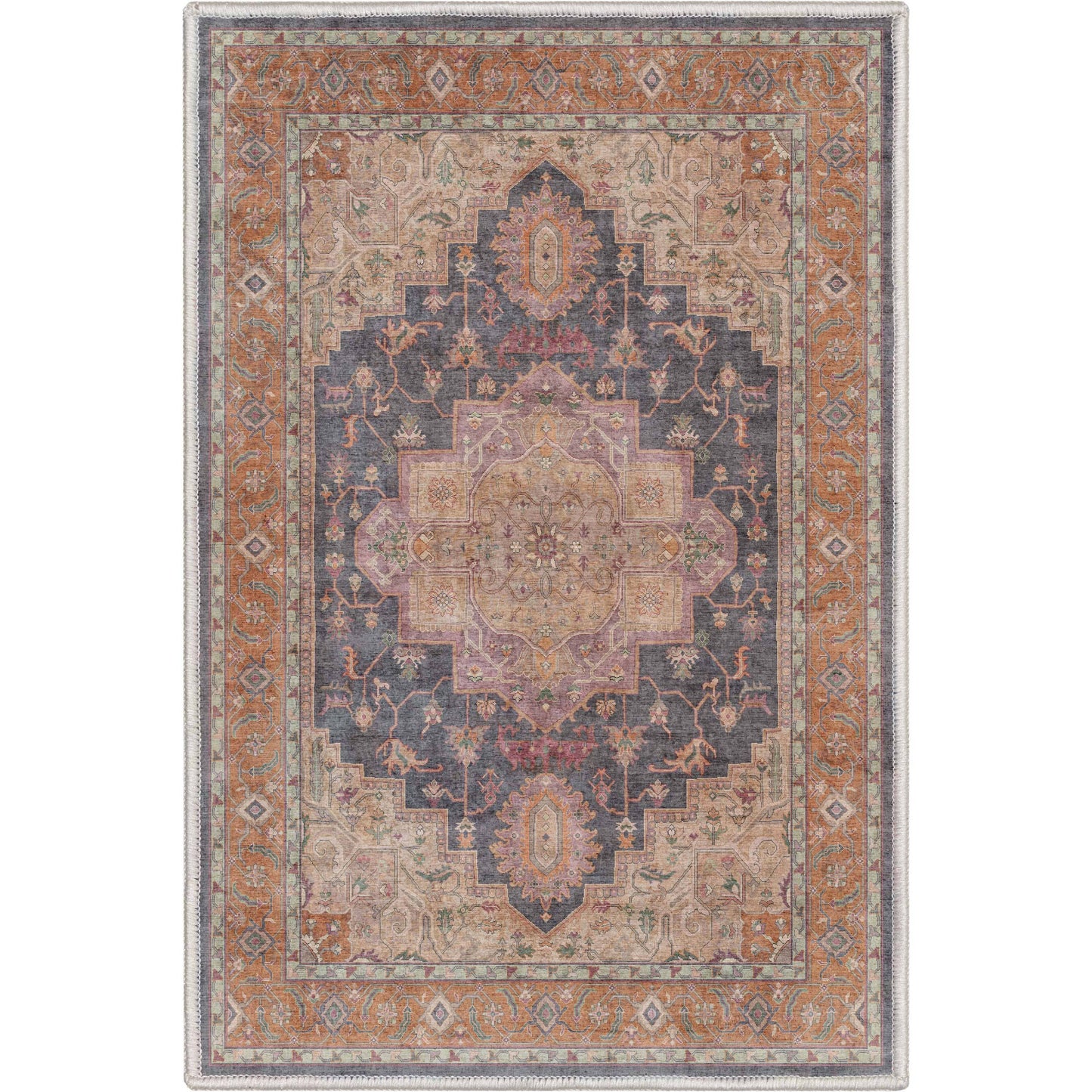 Paris Vintage Oriental Persian Flat-Weave Rug