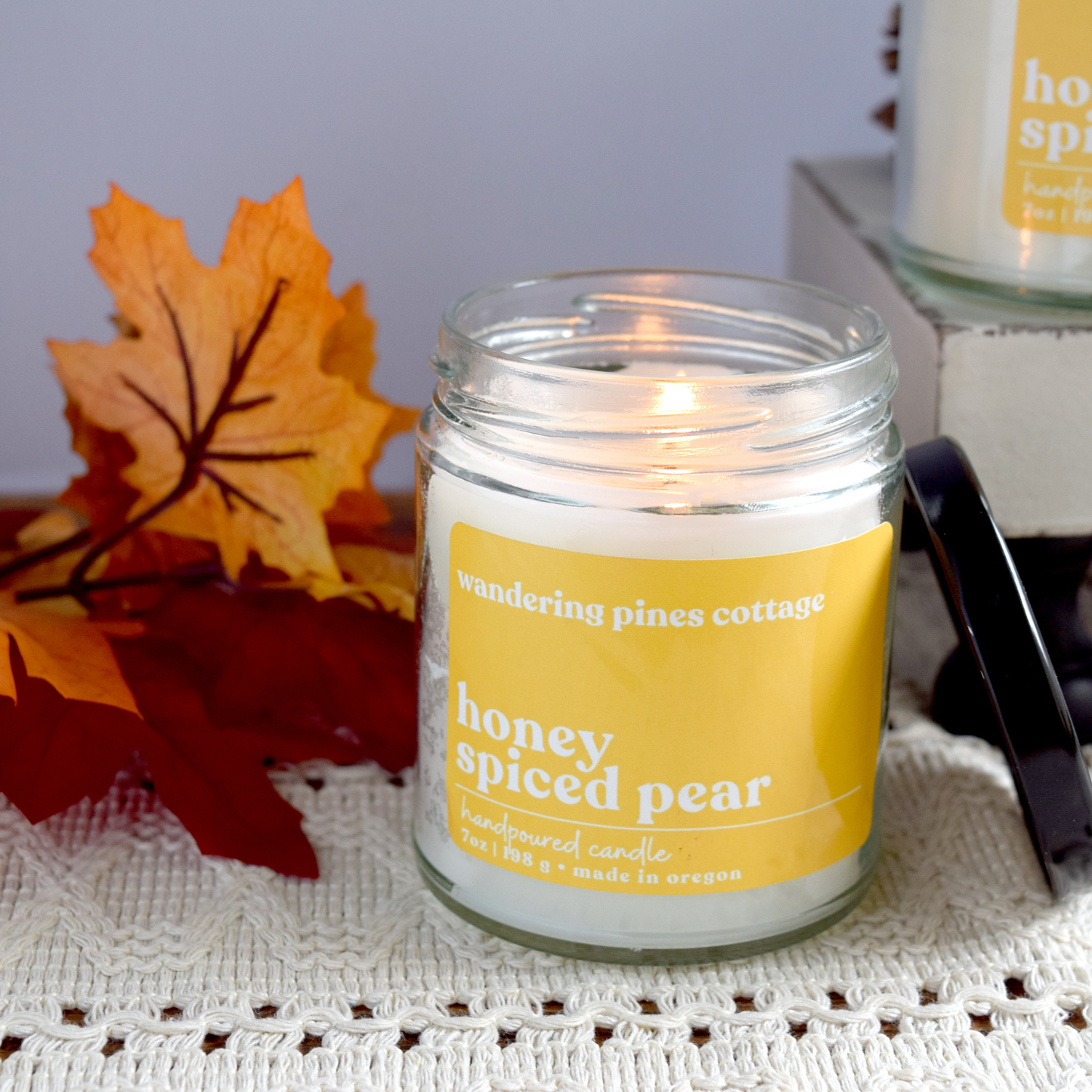 Honey Spiced Pear Candle - 7 oz Glass Jar Candle