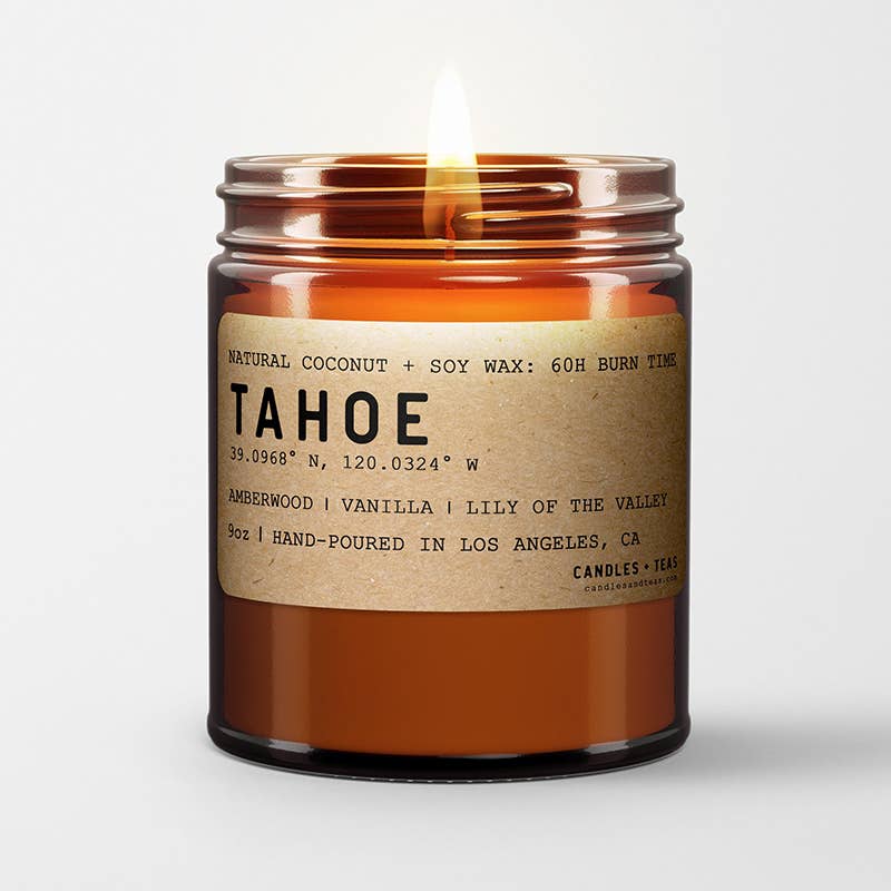 Lake Tahoe California Candle: Natural Coconut Soy Wax Candle