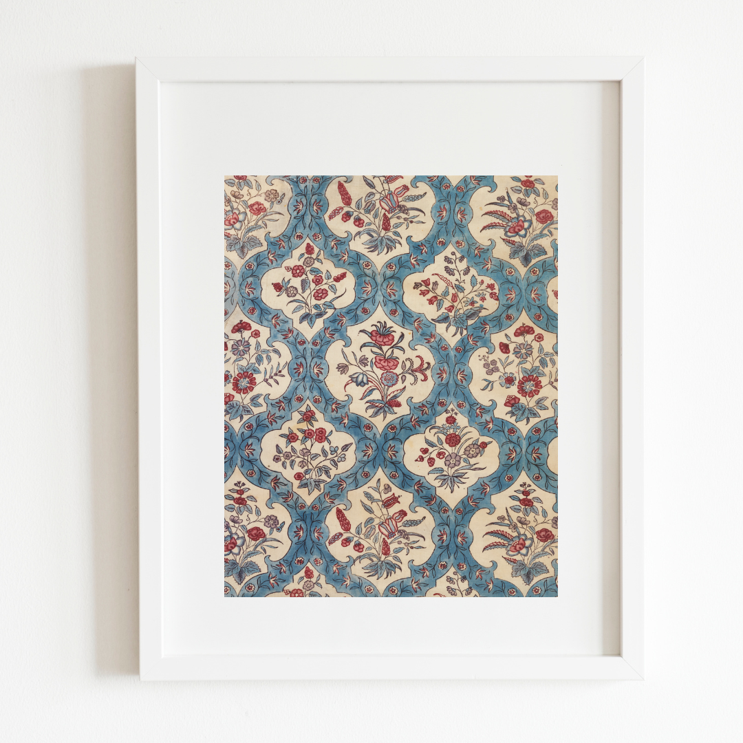 Chintz Textile Pattern Art Print