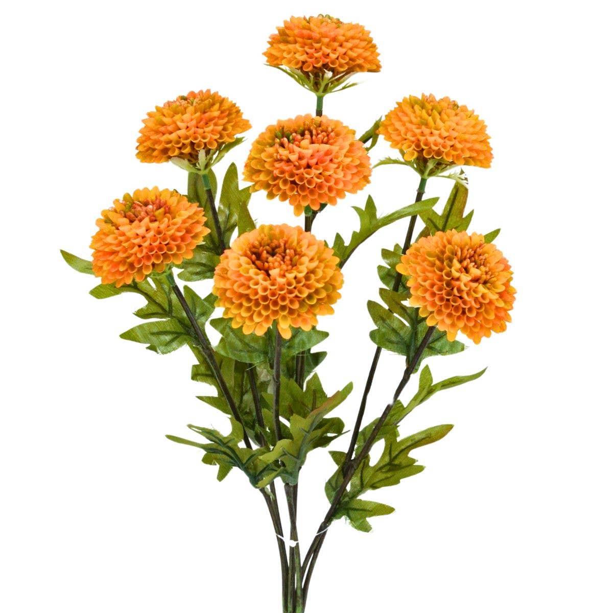 17" Orange Dahlia Bush with 7 Stems 84459-OR