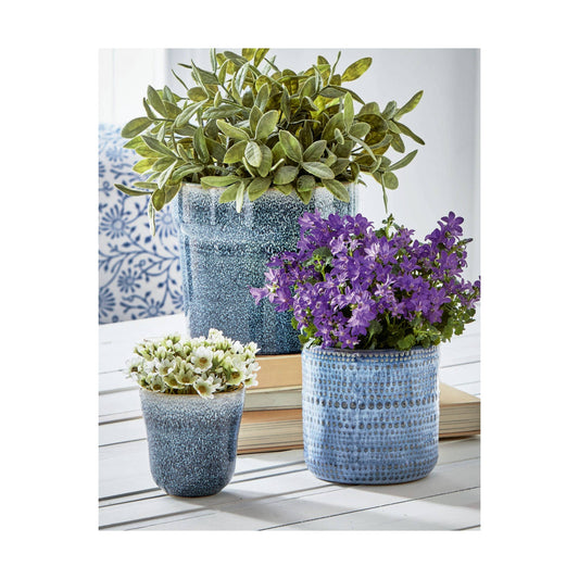 Reactive glaze Dottie Planter - Blue