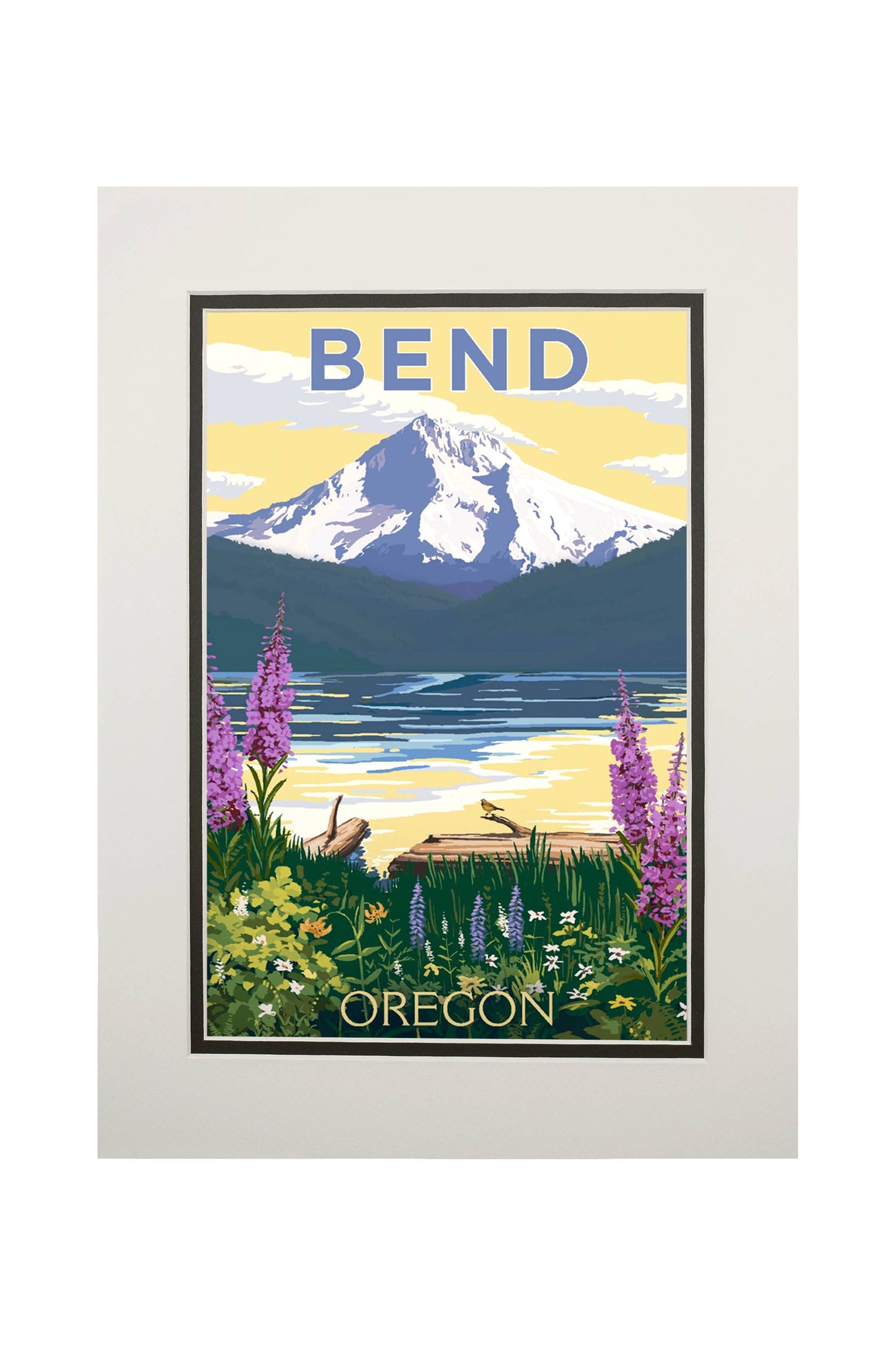 Bend, Oregon, Mountain and Lake Scene Wall Decor (9 Options)