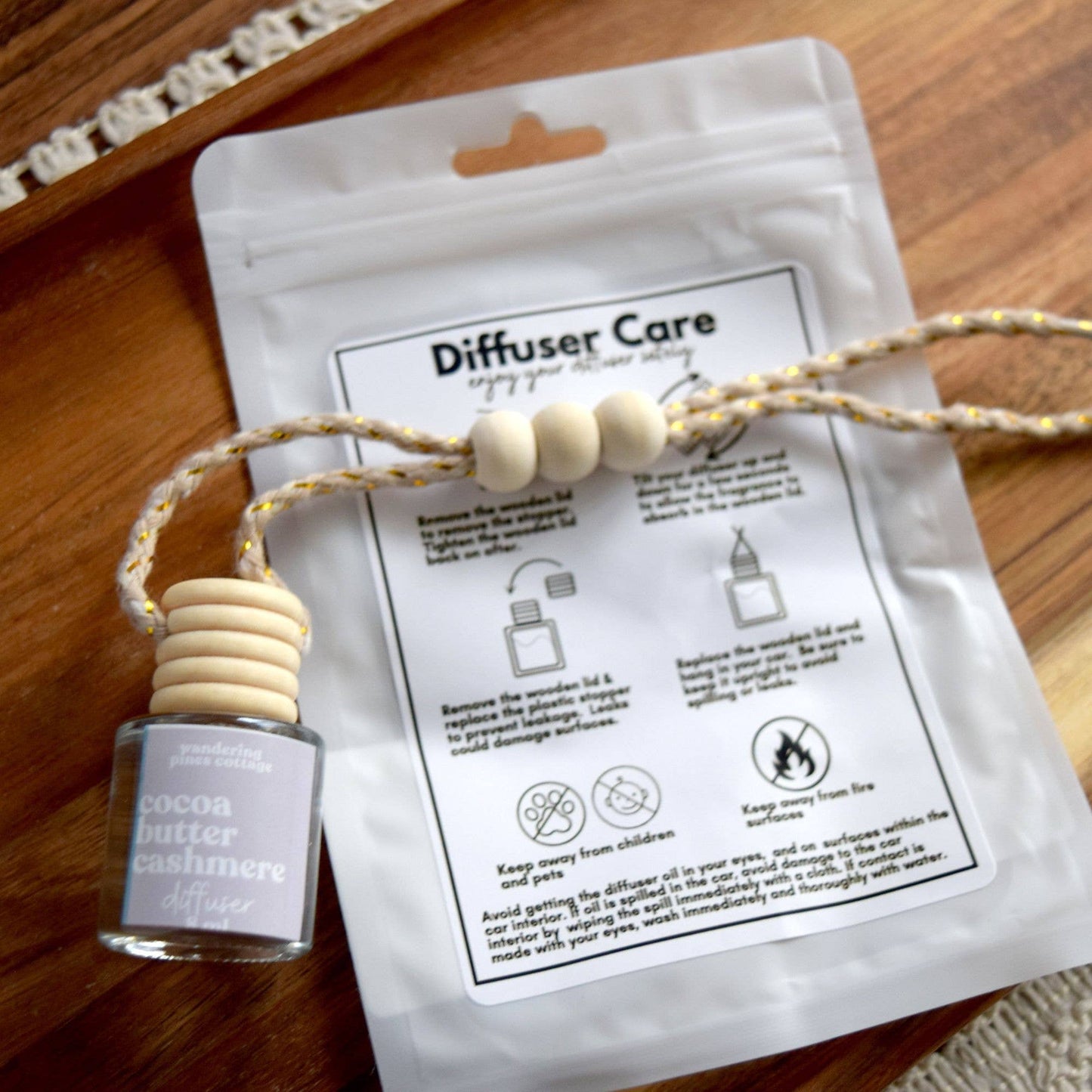 Hanging Car Diffuser 8 ml Cocoa Butter Cashmere