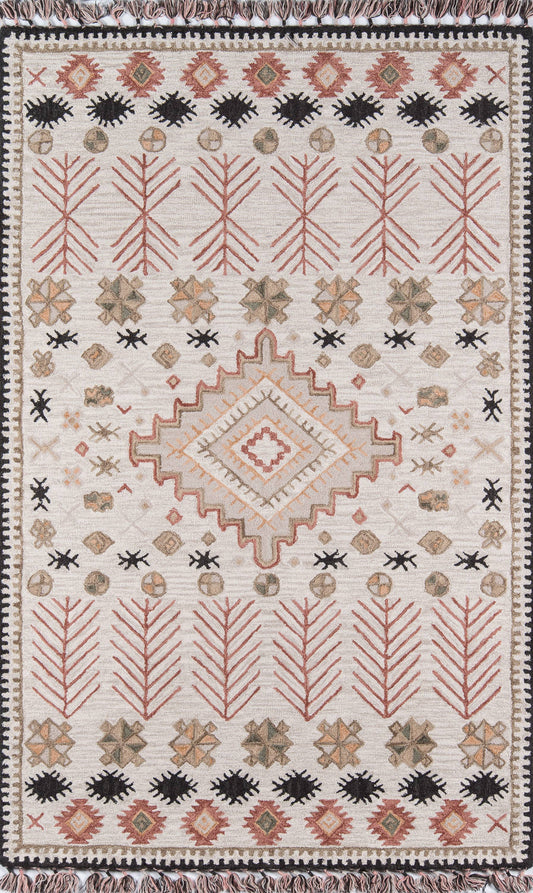 Wool fireplace hearth rug Momeni Tahoe Multi Southwestern Area Rug