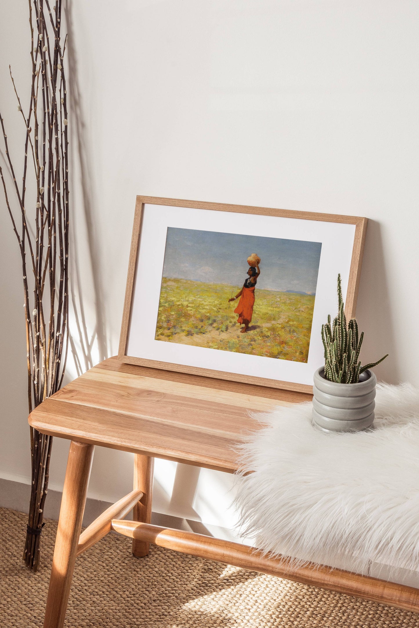 Rustic Native American Girl  | Desert Wall Art | Boho