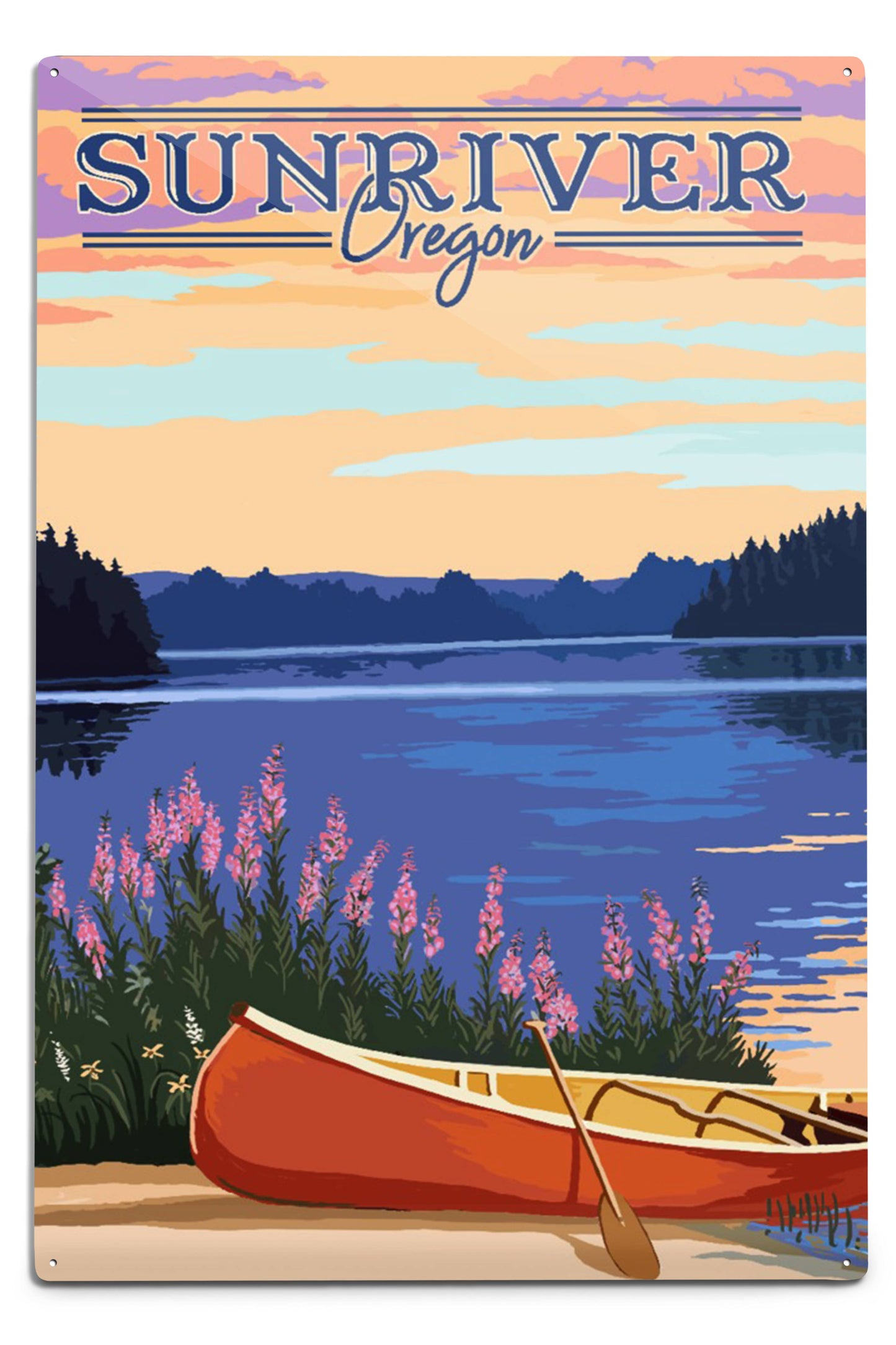 Sunriver, Oregon, Canoe and Lake Wall Decor (9 Options)