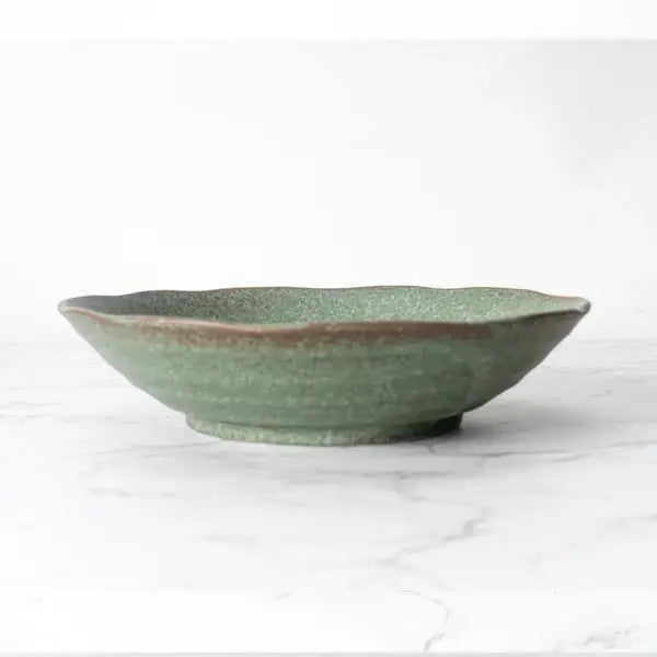 Nature Green 30oz 8.25"D x 2"H Shallow Bowl Deep Plate