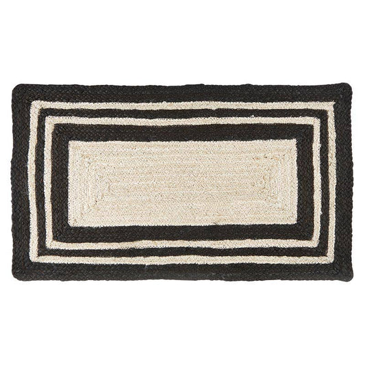 Jute Rug - Bleach/Black