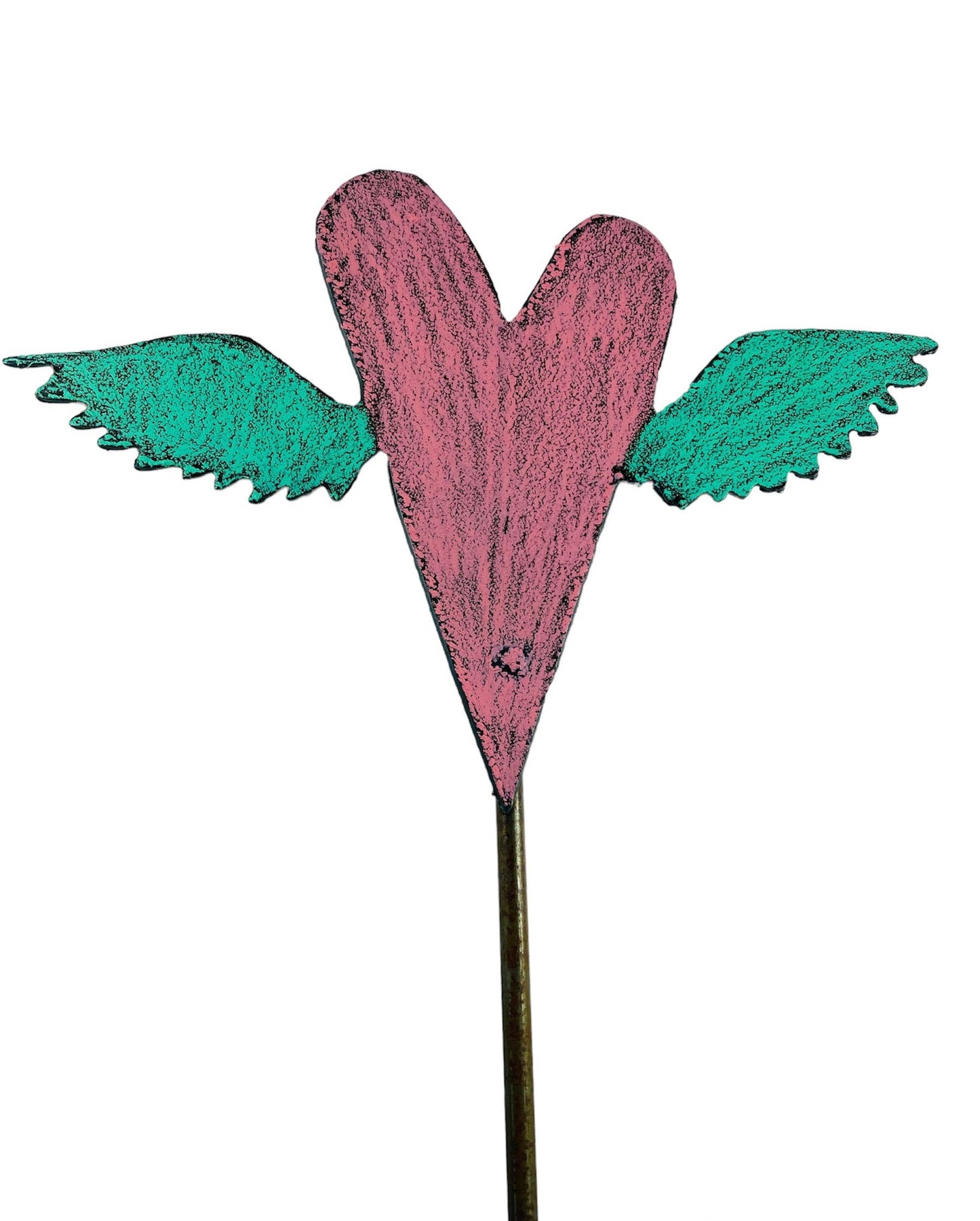 Heart Plant Stake whimsical garden hippie gypsy teen peace