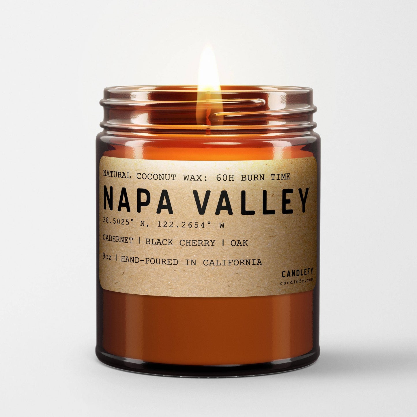 Napa Valley California Wine Candle Natural Coconut Soy Wax