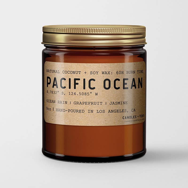 Pacific Ocean Candle: Natural Coconut Soy Wax Candle