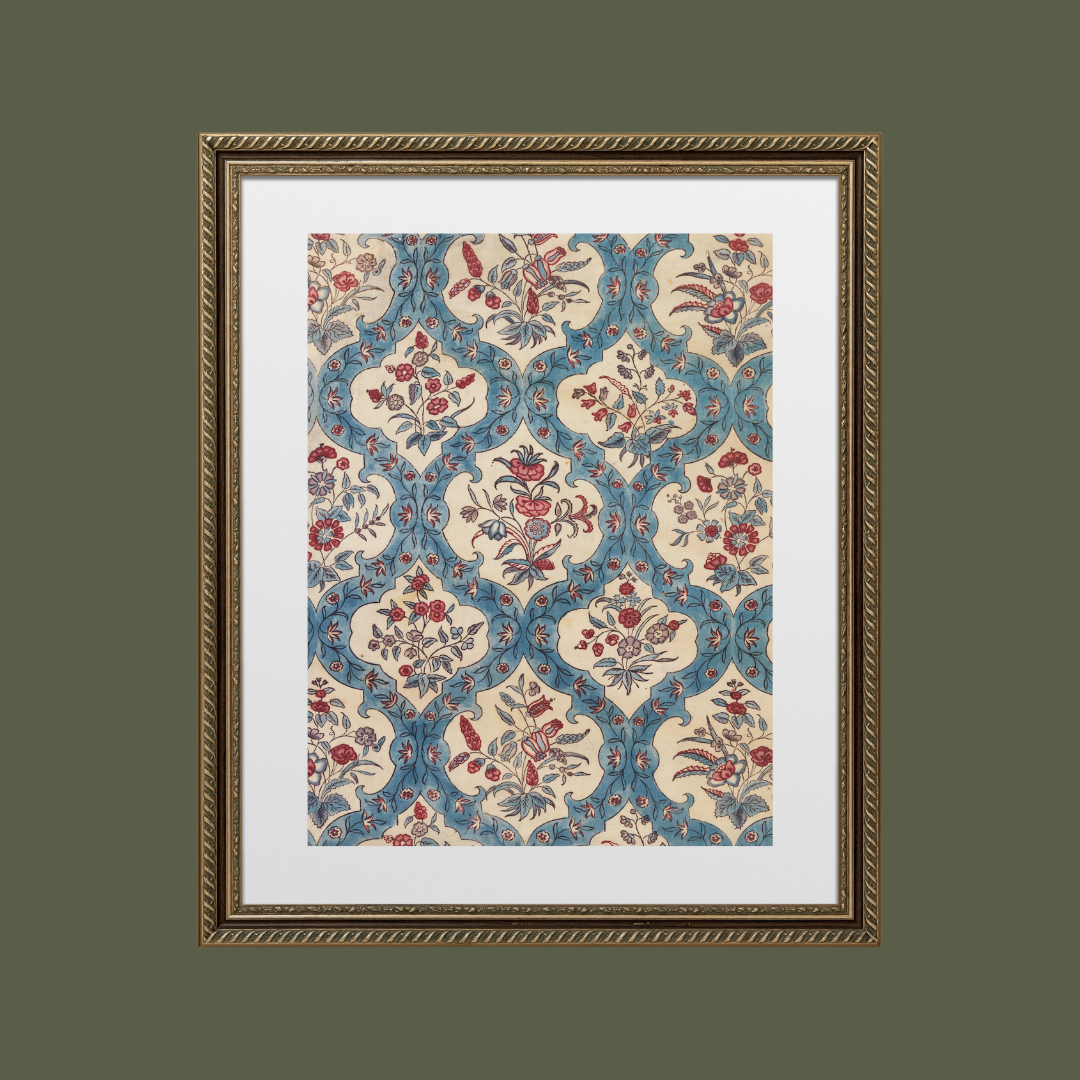 Chintz Textile Pattern Art Print