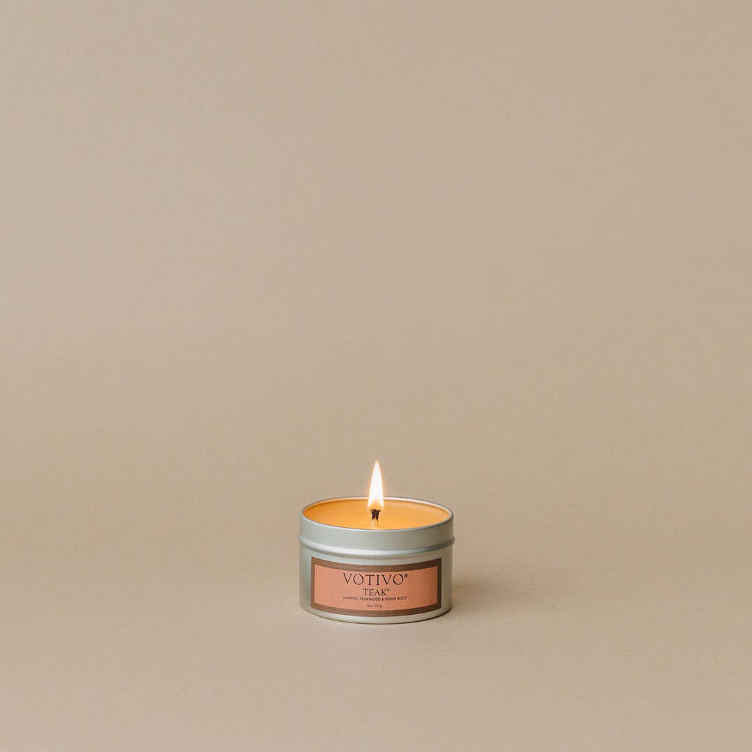 Aromatic Travel Tin Candle - Teak