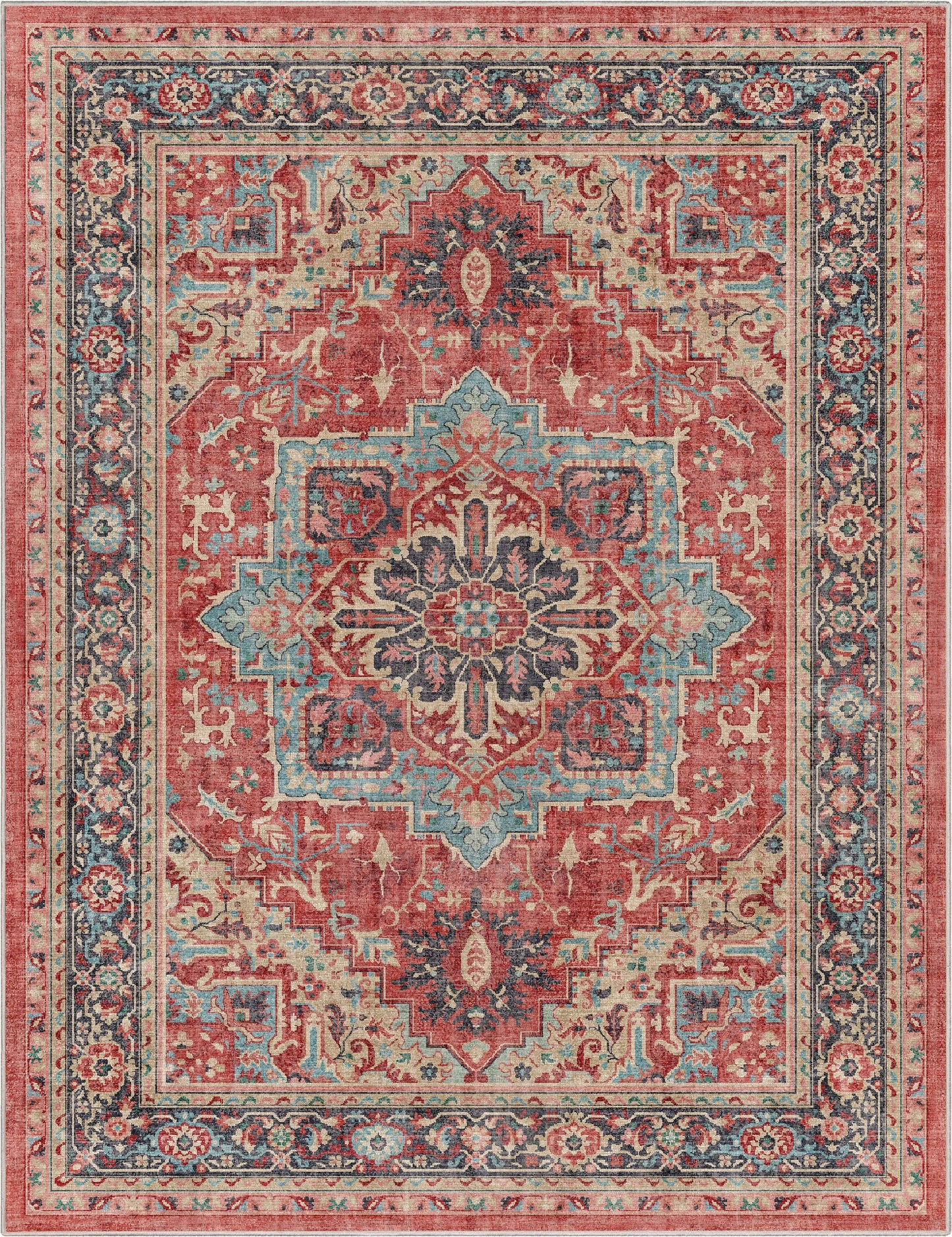 Tirana Vintage Medallion Oriental Flat-Weave Rug