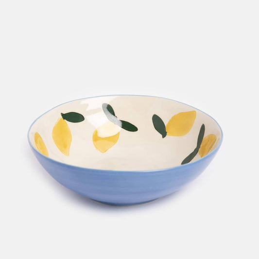 Lemons Round Shallow Bowl