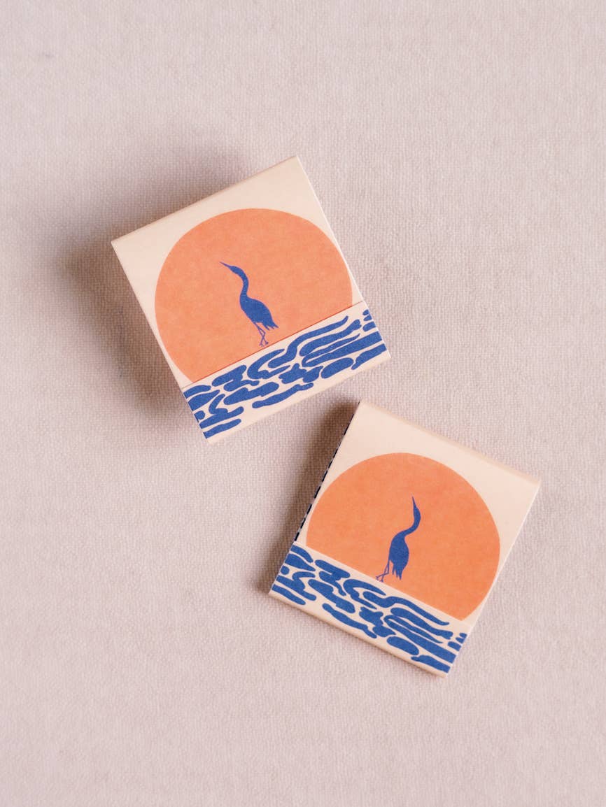 Tropical Sunset Birds Printed Matchbook