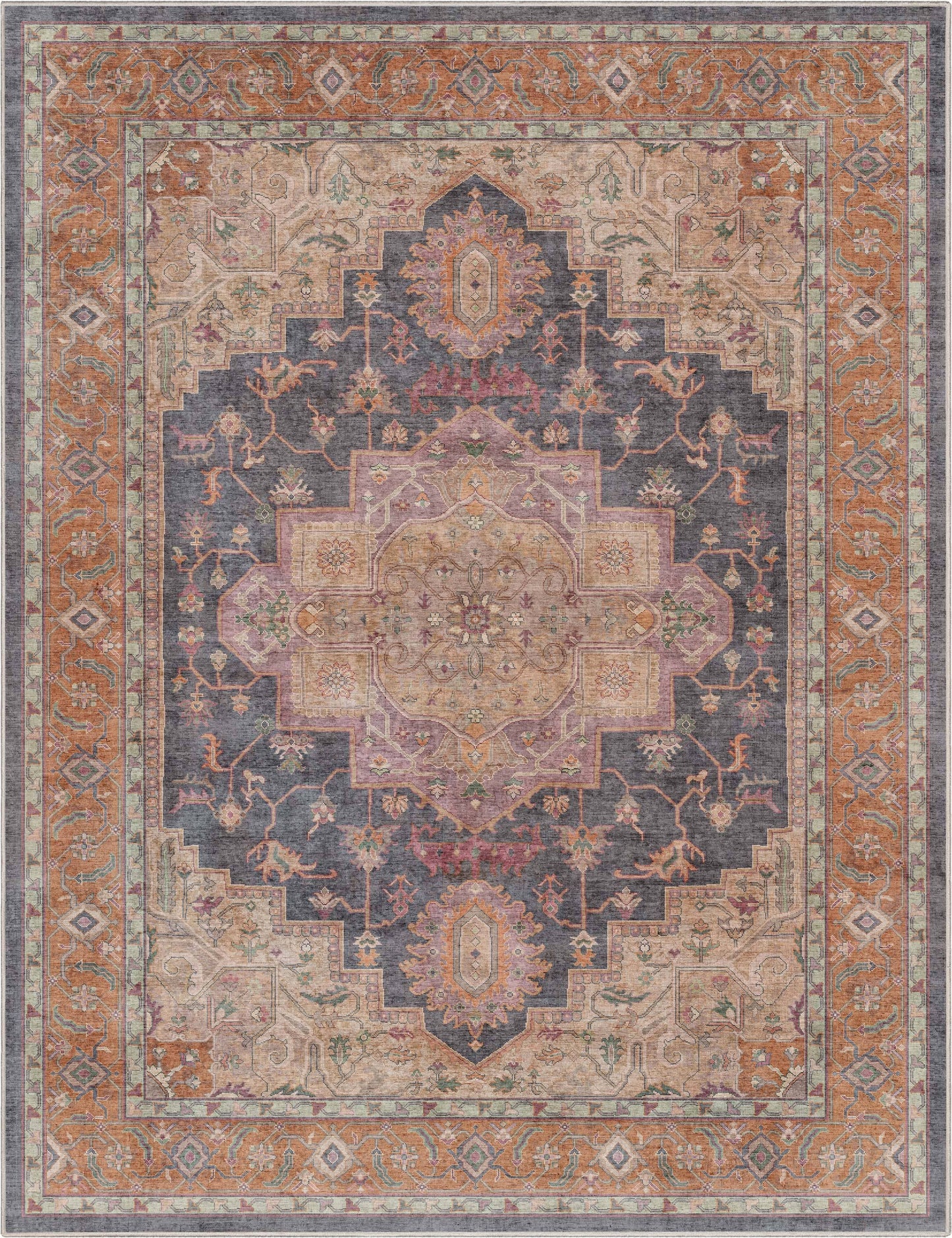 Paris Vintage Oriental Persian Flat-Weave Rug