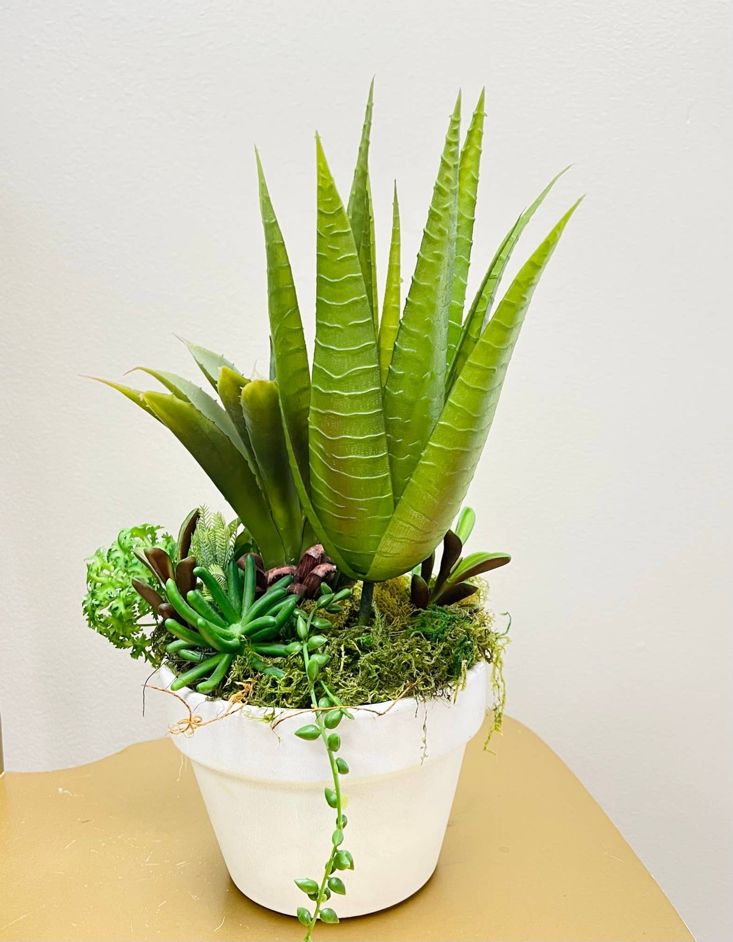 14" Artificial faux Aloe Vera Succulent Stem